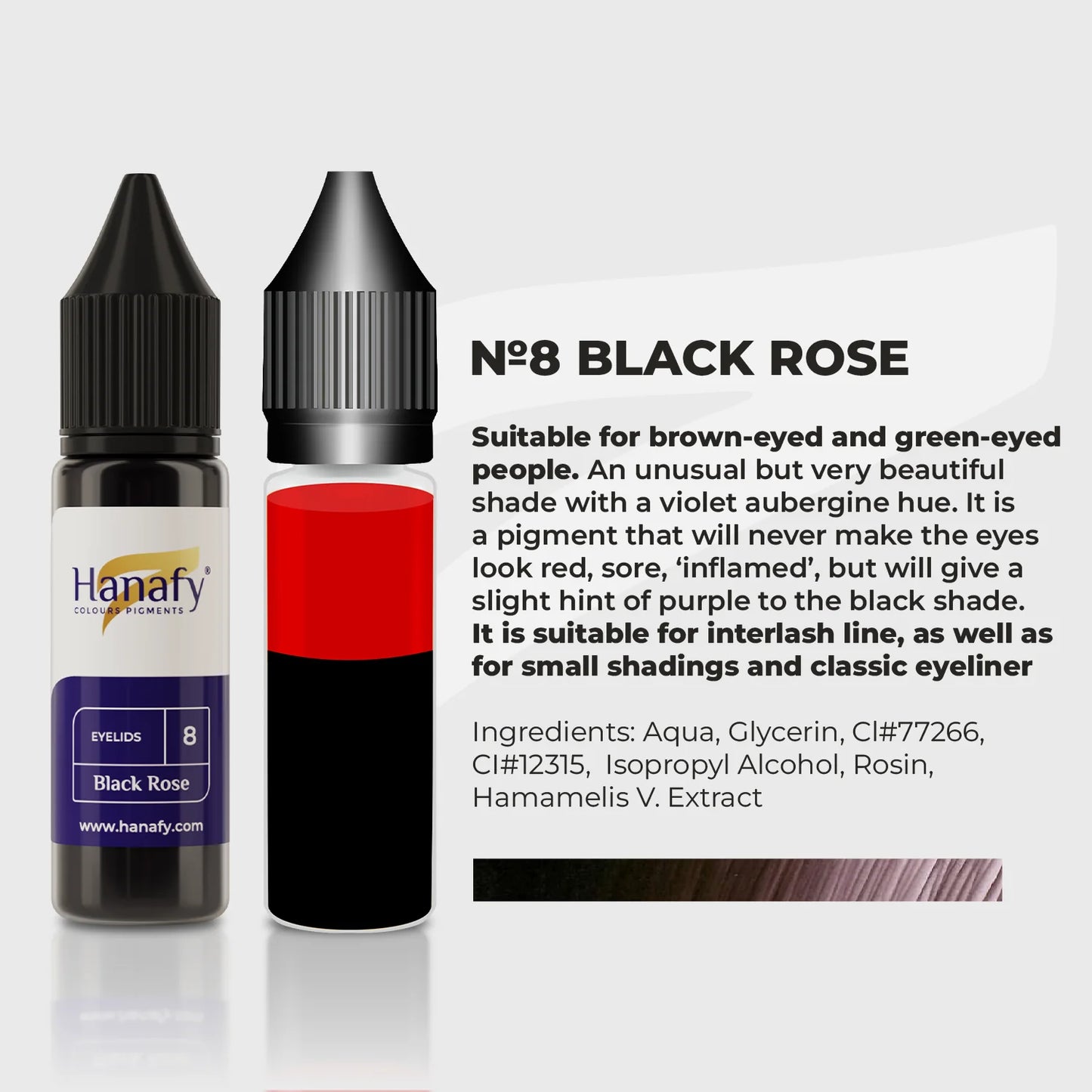 Hanafy Eyeliner ｜美瞳線系列｜ N8 Black Rose 5ml