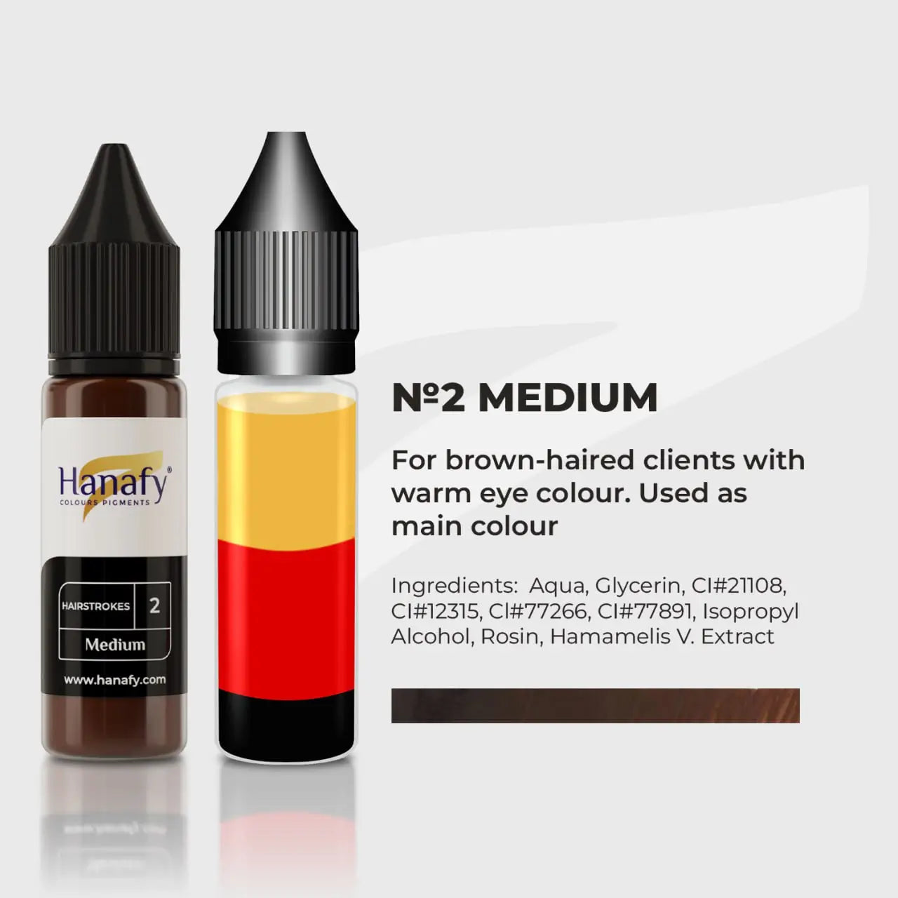 Hanafy Hairstrokes｜機器飄眉系列｜N2 Medium 5ml