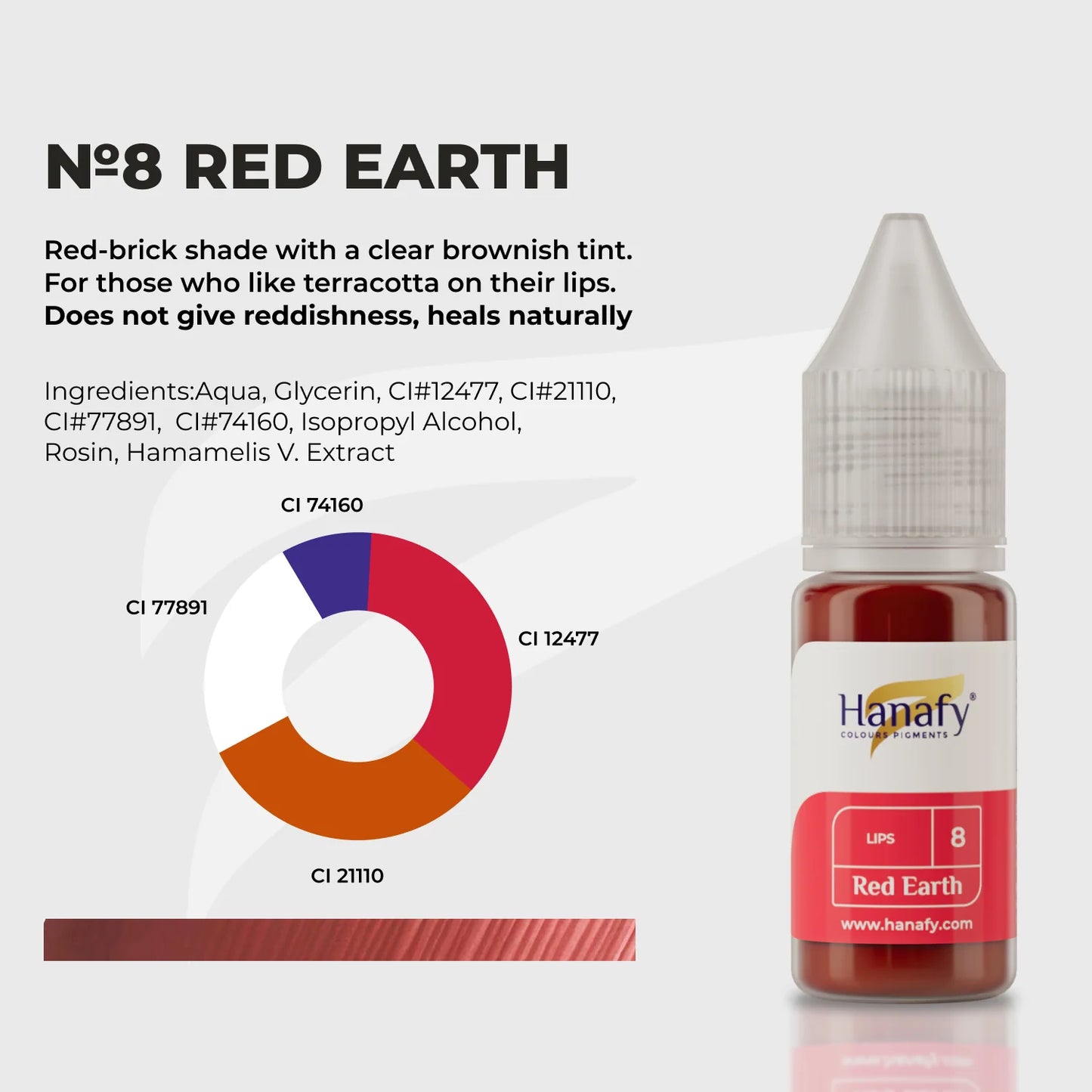 【效期快閃】 Hanafy Lips N8 Red Earth 10ml