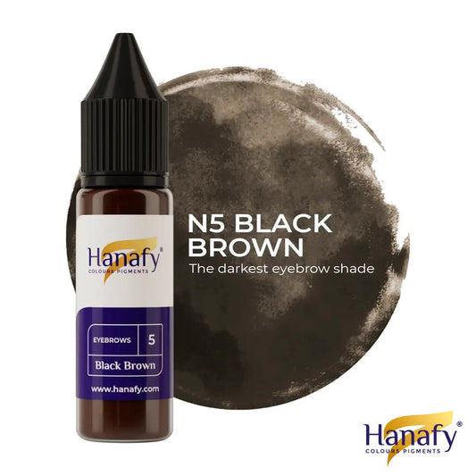 Hanafy Eyebrow N5 Black Brown pigment bottle眉毛系列，霧眉，飄眉