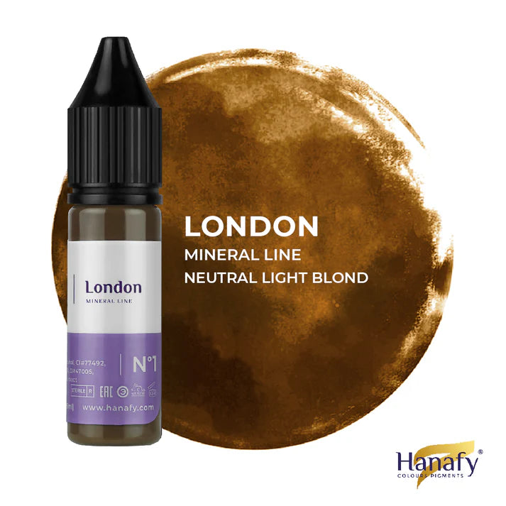 Hanafy Mineral Eyebrow Pigment ｜礦物色料系列｜ № 1, London 15ml